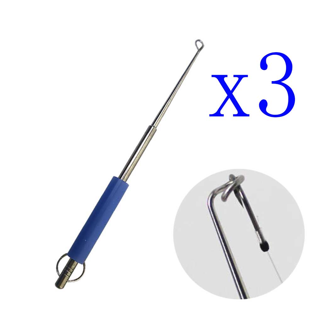 Fishing Hook Sharpener - 3er-Pack Edelstahl Angelhakenentferner Angelhaken Disgorger Sicheres