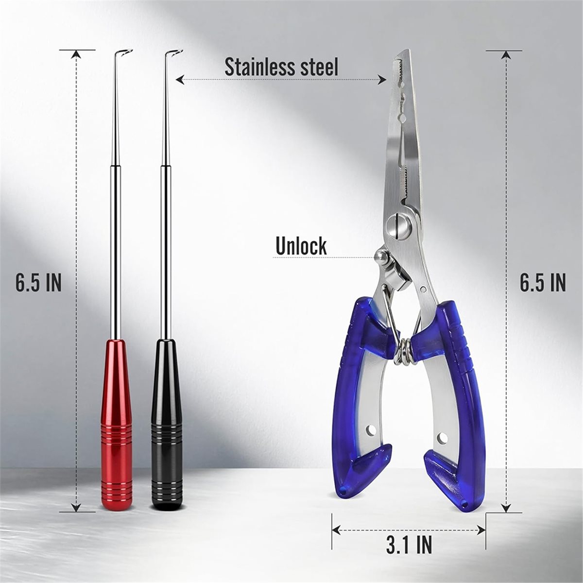 Fishing Hook Stainless Steel - T34C Angelhaken-Entferner-Set & Angelzangen-Kit - 2