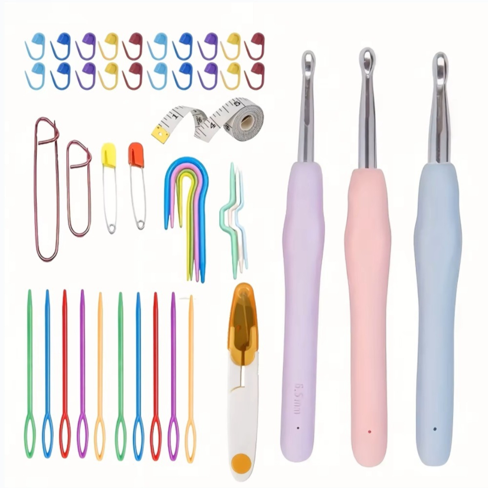 Fishing Hook Size - Ergonomisches Häkelnadel-Set in Großer Größe, Garnstricknadeln-Kit
