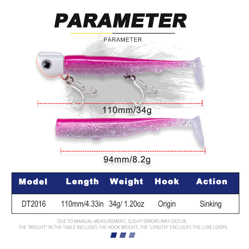 D1 110mm 34g Sinkender Metall- – Fishing Hook Treble Bewertung und Preis