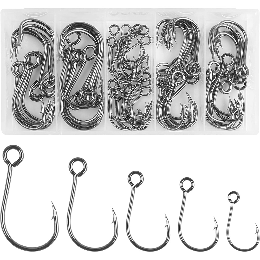 70 Stück Angel-Inline-Einzelha – Fishing Hook Assortment Bewertung und Preis