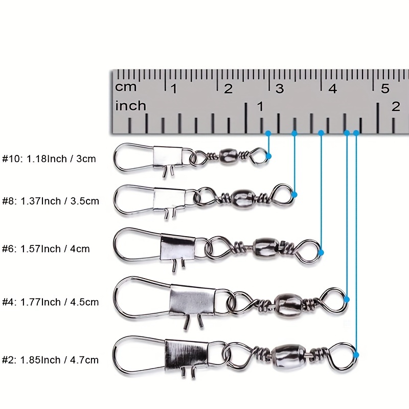 50/200 Stück Barrel-Snap-Wirbe – Fishing Hook Offset Bewertung und Preis
